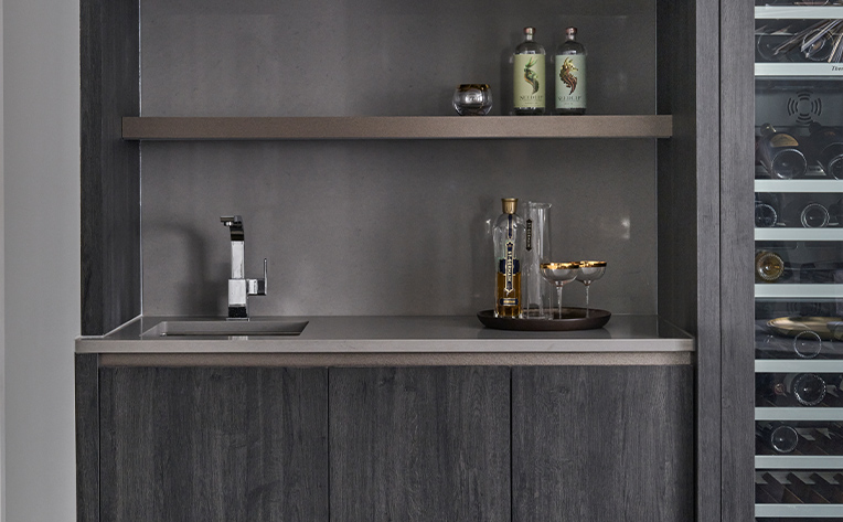 sleek wet bar design by Kate Davidson Photography Stephani Buchman